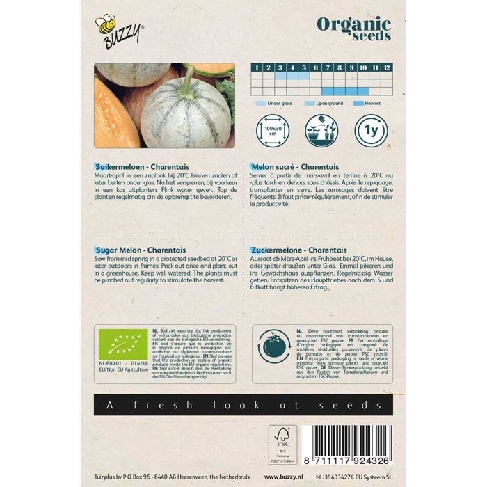 Buzzy® Organic Sugar Melon - Charentais (BIO)