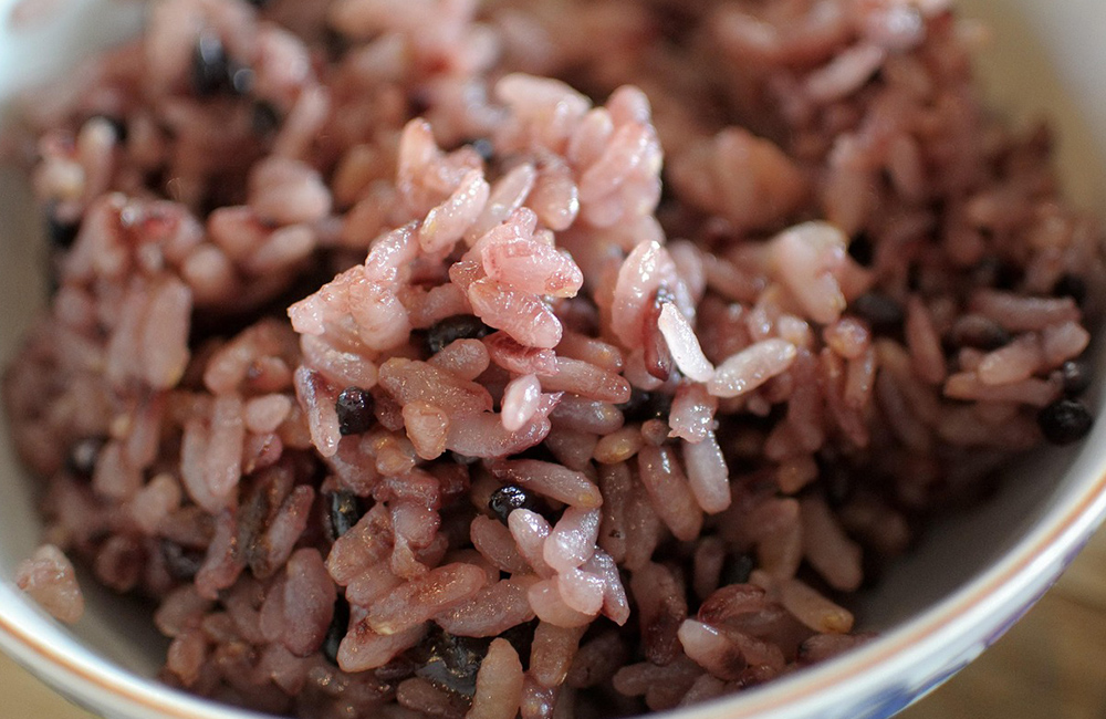 A bowl of cooked rice.